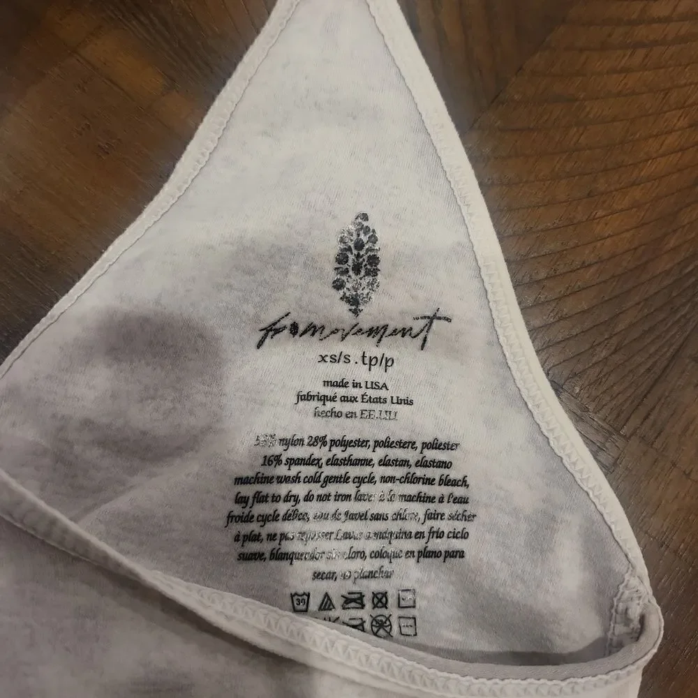 Free People Plunge Bra Ice Grey XS/S